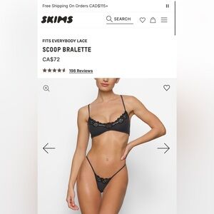 SKIMS Fits Everybody Lace Scoop Bralette